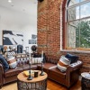 living area with a coffee table and couch