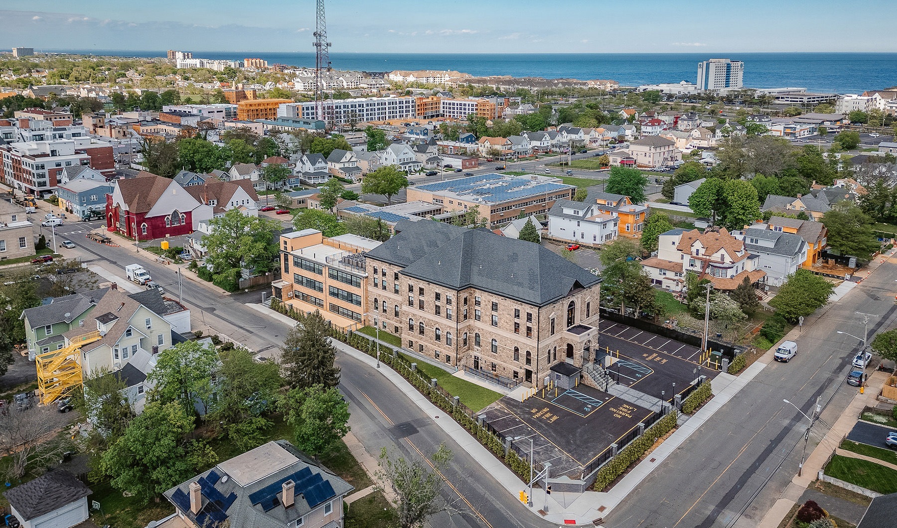 drone view of Star of the Sea Apartments